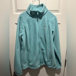 Women’s L Columbia Teal Fleece Zip